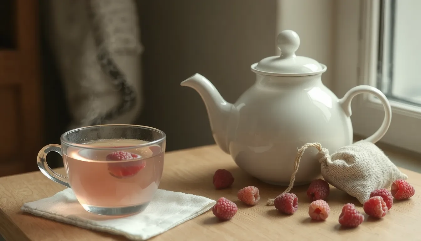 tisane de fleur de framboisier