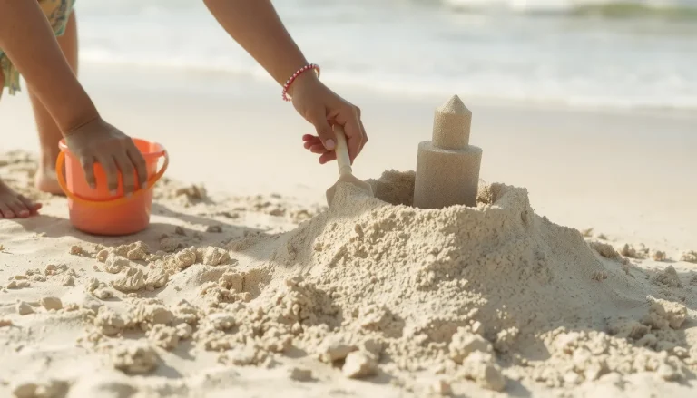 Comment construire un château de sable simple : étapes, dosage d&rsquo;eau et outils de plage